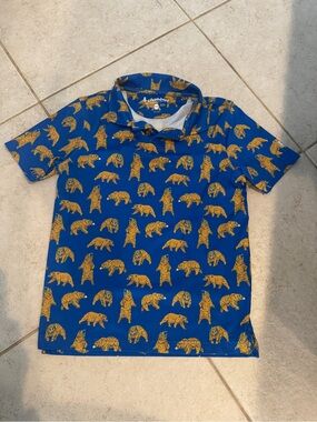 Chubbies Polo Shirt with Yellow Bear Print